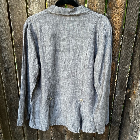 Two Star Dog 100% Linen Button Down Shirt Sz L - Picture 6 of 13